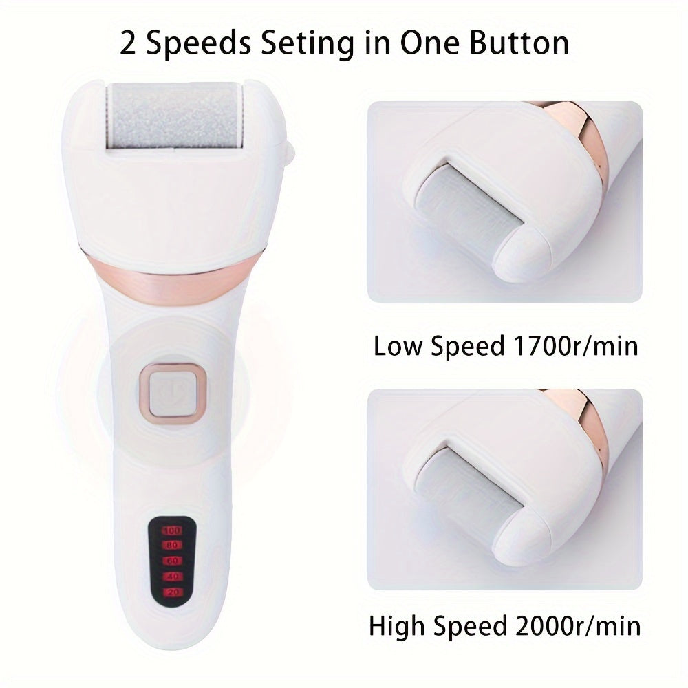 Monika Electric Foot Grinder & Callus Remover – 3 Roller Heads