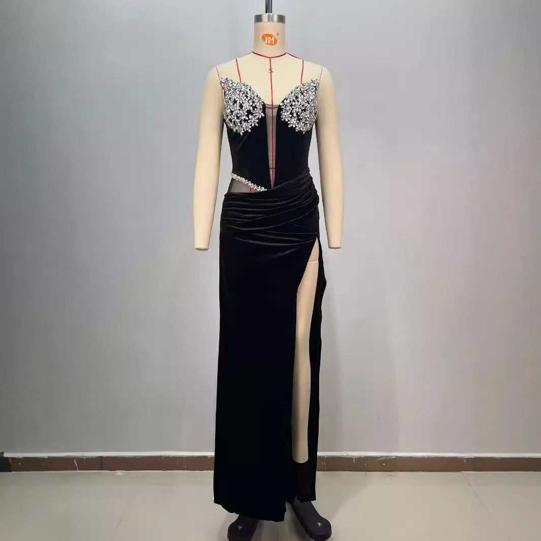 Monika Women’s Black Bandeau Slim-Fit Dress