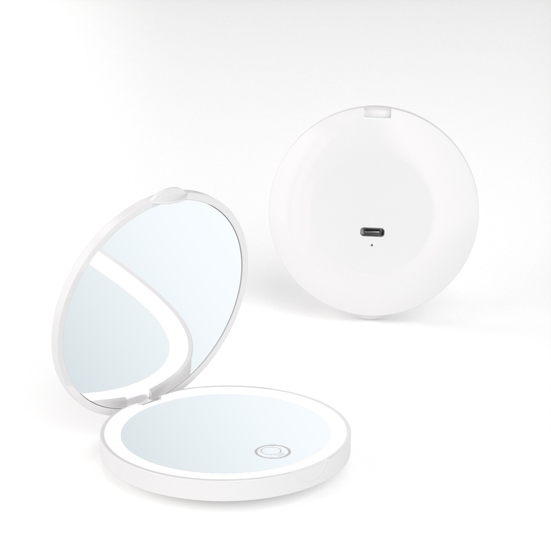 Monika Portable Folding LED Makeup Mirror – 2X Magnification