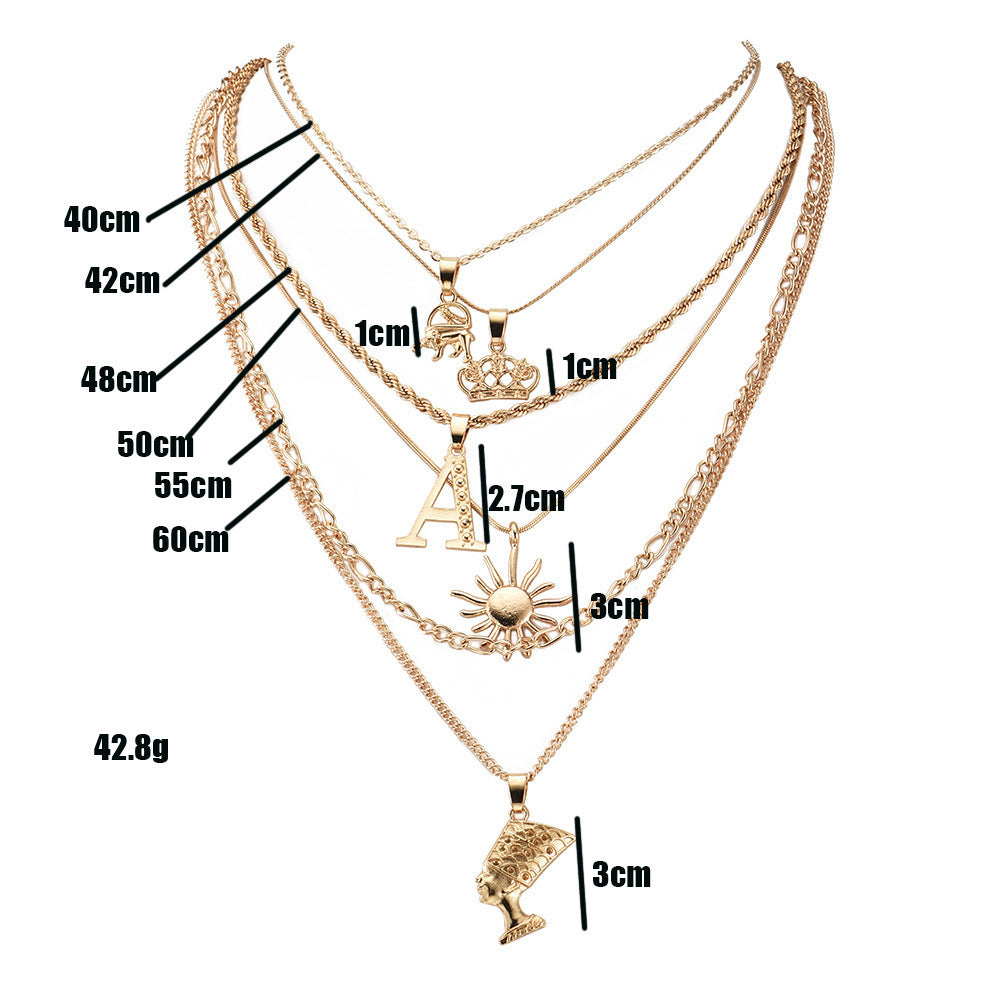 Monika Crown Sun Women’s Necklace