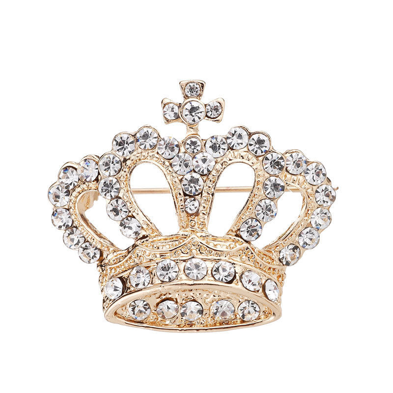 Monika Diamond Crown Brooch