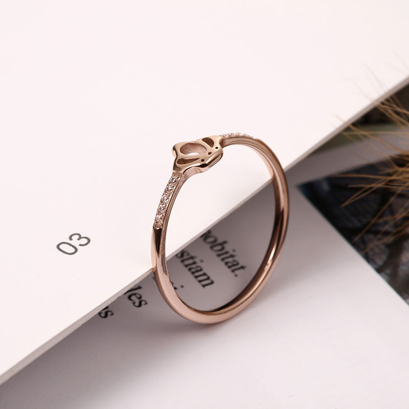 Monika Openwork Diamond Crown Ring