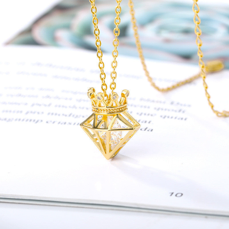 Monika Royal Crown Zircon Necklace