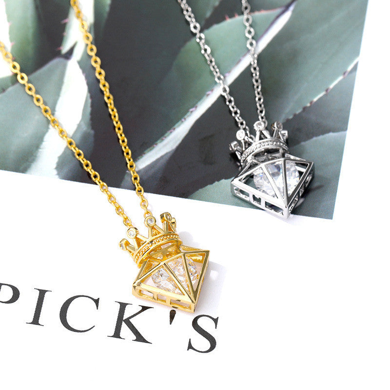 Monika Royal Crown Zircon Necklace
