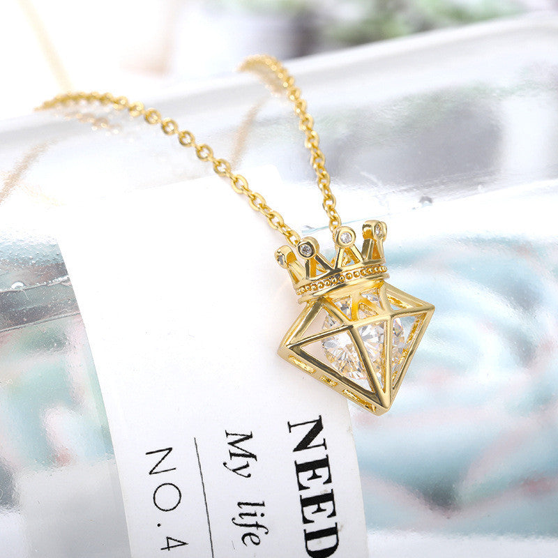Monika Royal Crown Zircon Necklace
