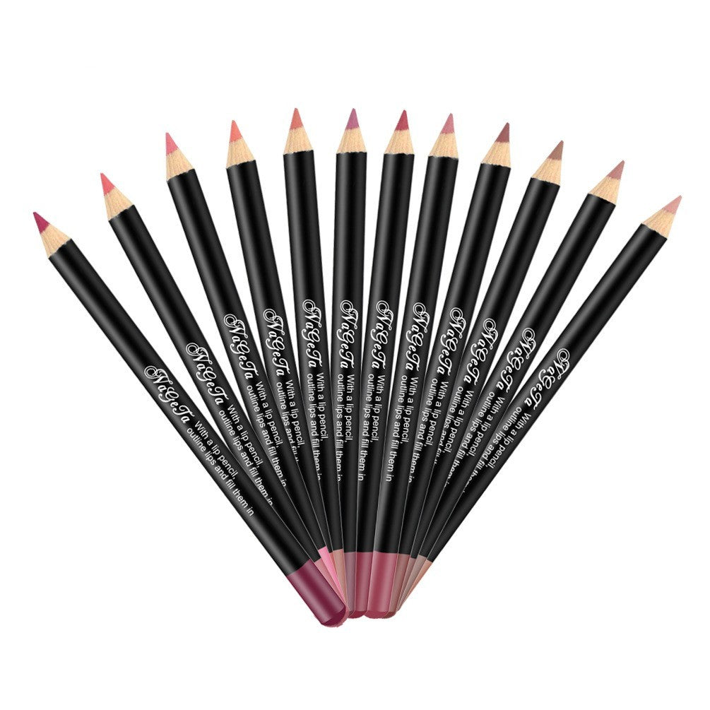 12-Color Matte Lip Liner | Monika Beauty