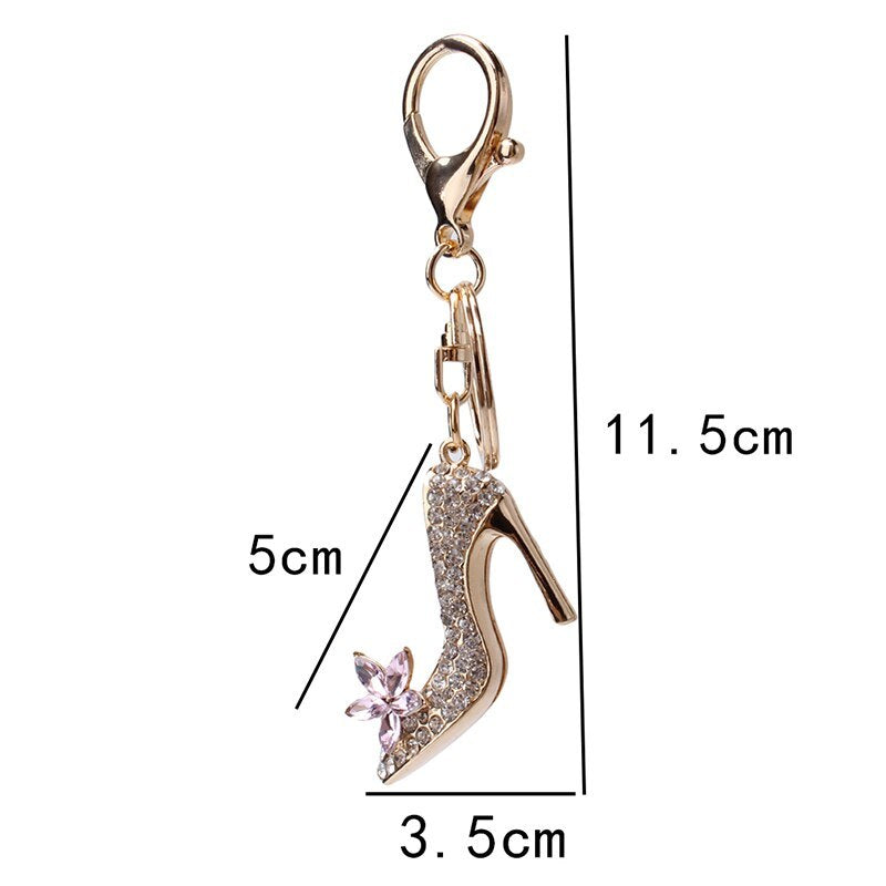 Monika Rhinestone Crystal High Heel Keychain