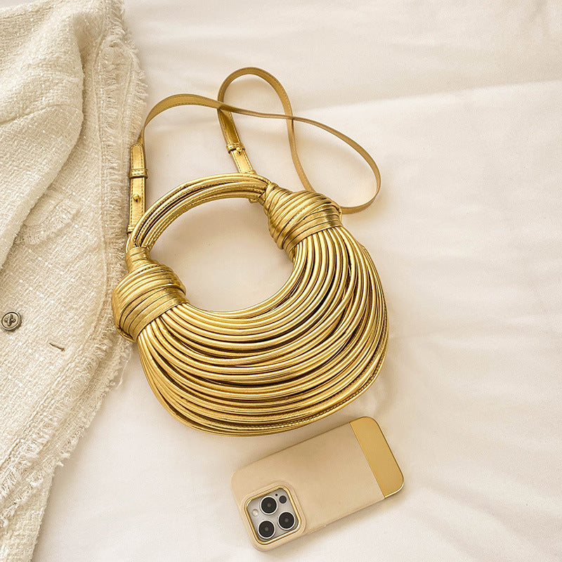 Monika Shiny Metal Noodles Underarm Bag