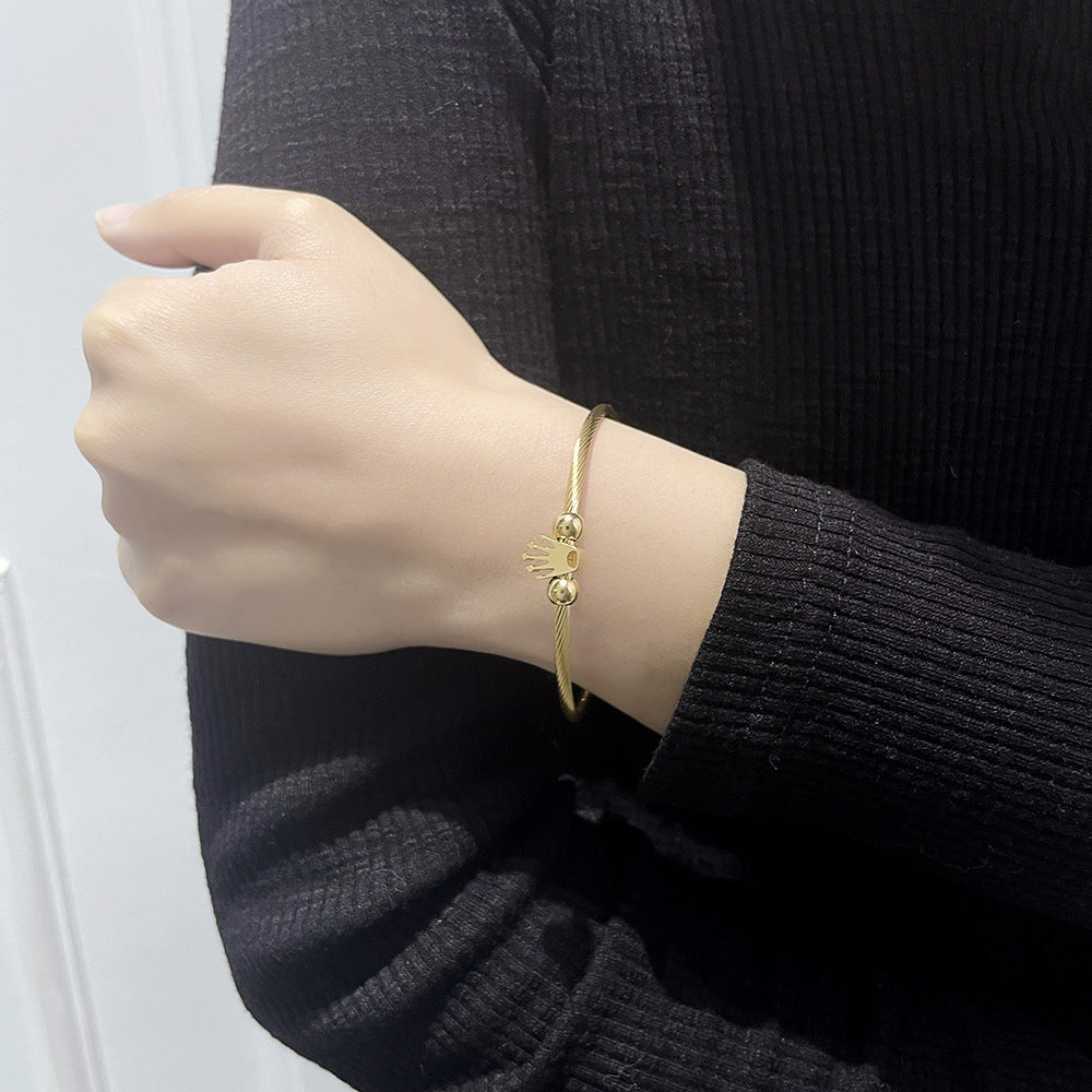 Monika Crown Steel Bracelet