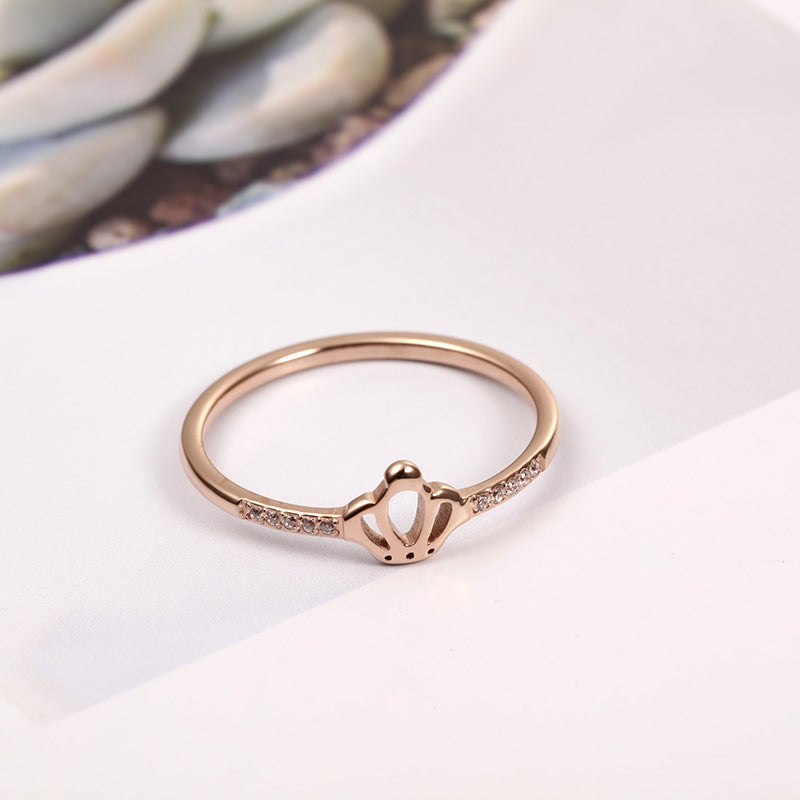 Monika Openwork Diamond Crown Ring