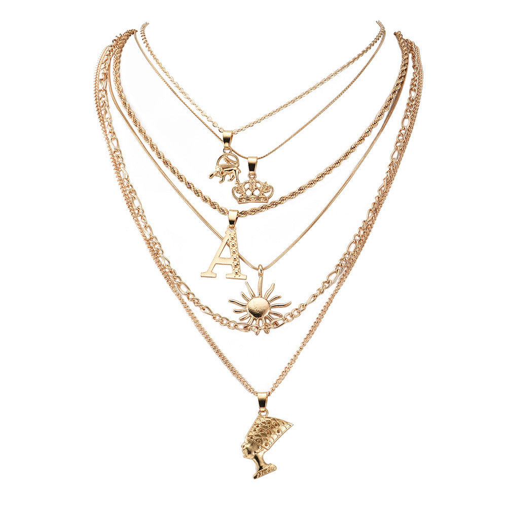 Monika Crown Sun Women’s Necklace