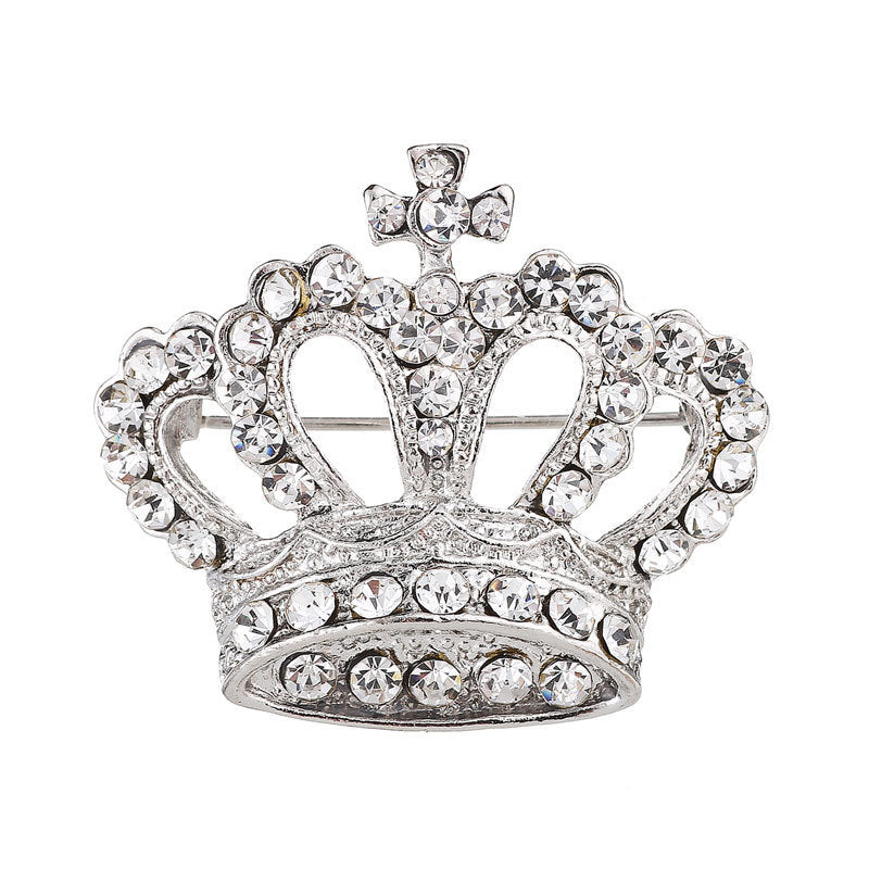 Monika Diamond Crown Brooch