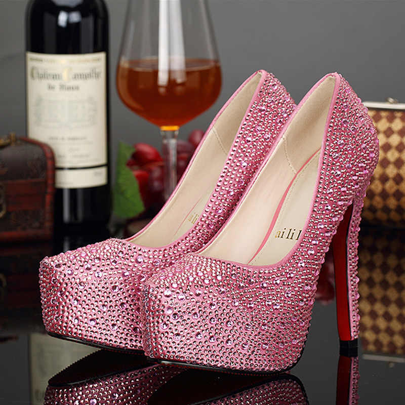 Monika Plus-Size 14cm Crystal High Heels