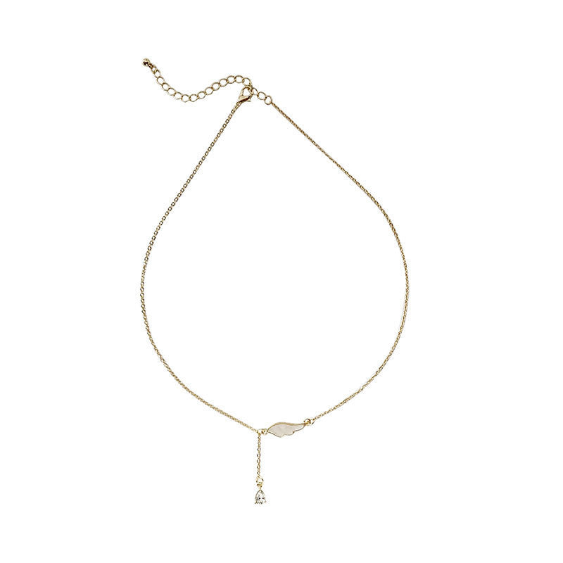 Crystal Pendant Clavicle Chain | Monika Beauty