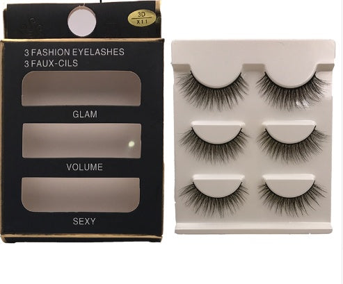 Natural 3-Pair 3D Mink Lashes | Monika Beauty