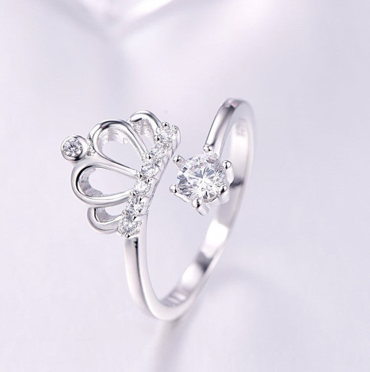 Monika Platinum-Plated Crown Ring