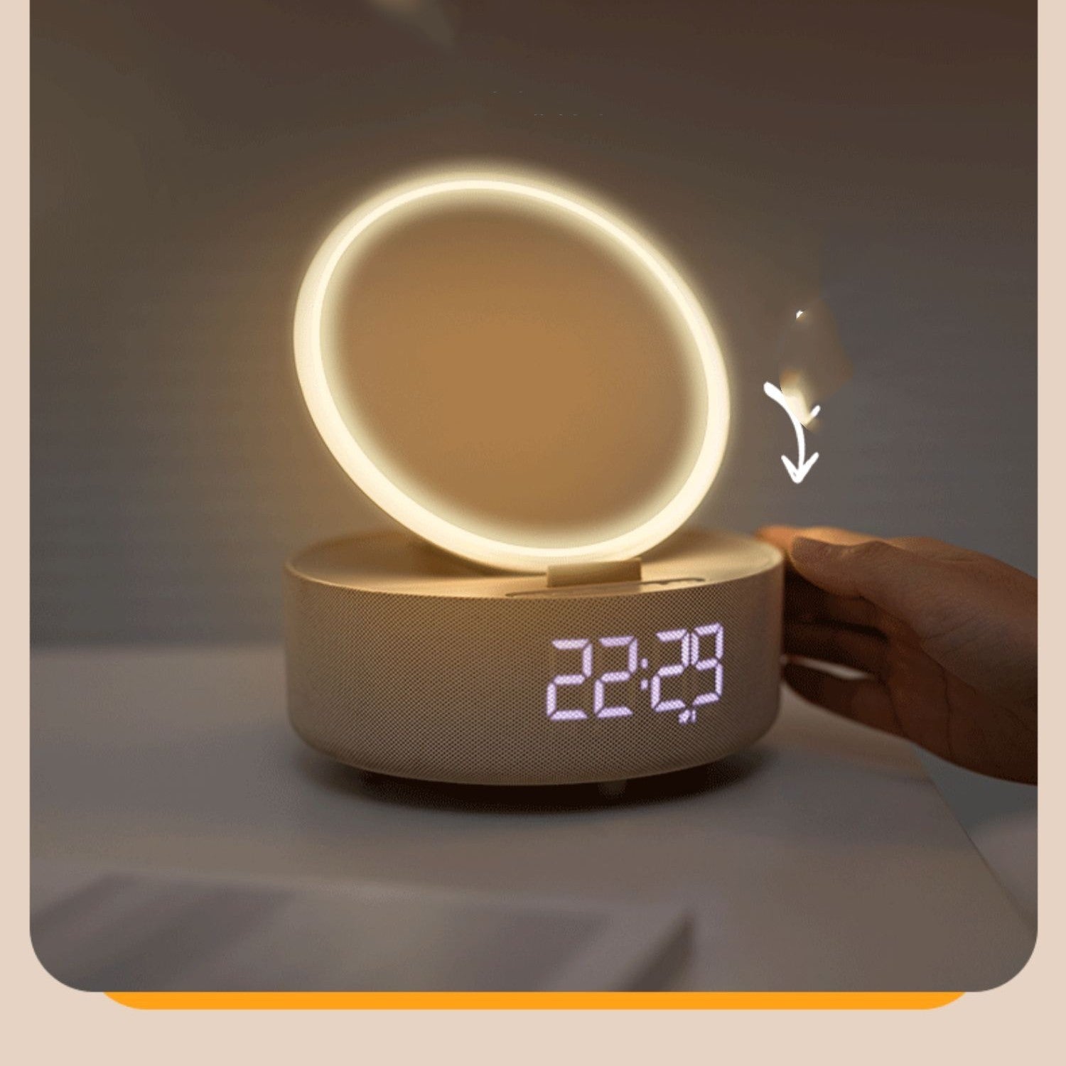 Monika Vertical Alarm Clock & Wireless Charger