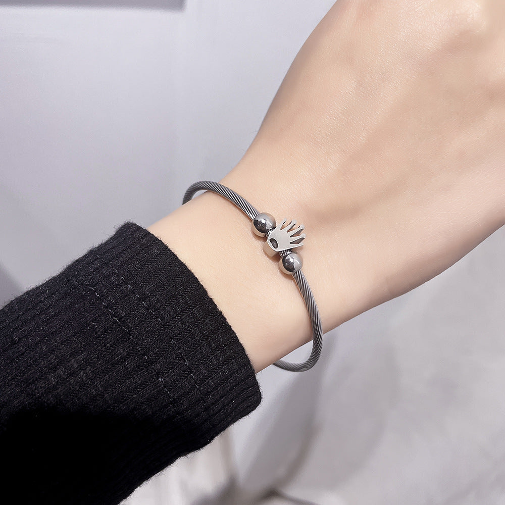 Monika Crown Steel Bracelet
