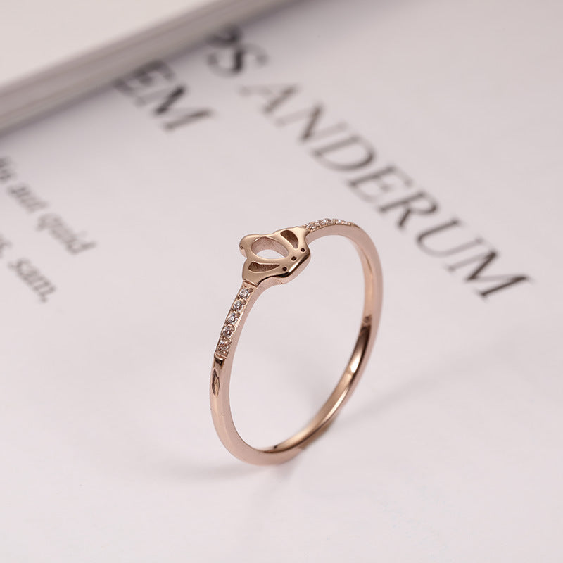 Monika Openwork Diamond Crown Ring