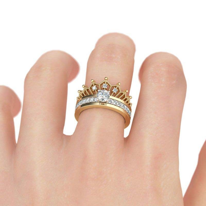Monika Beauty Pageant Detachable crown ring