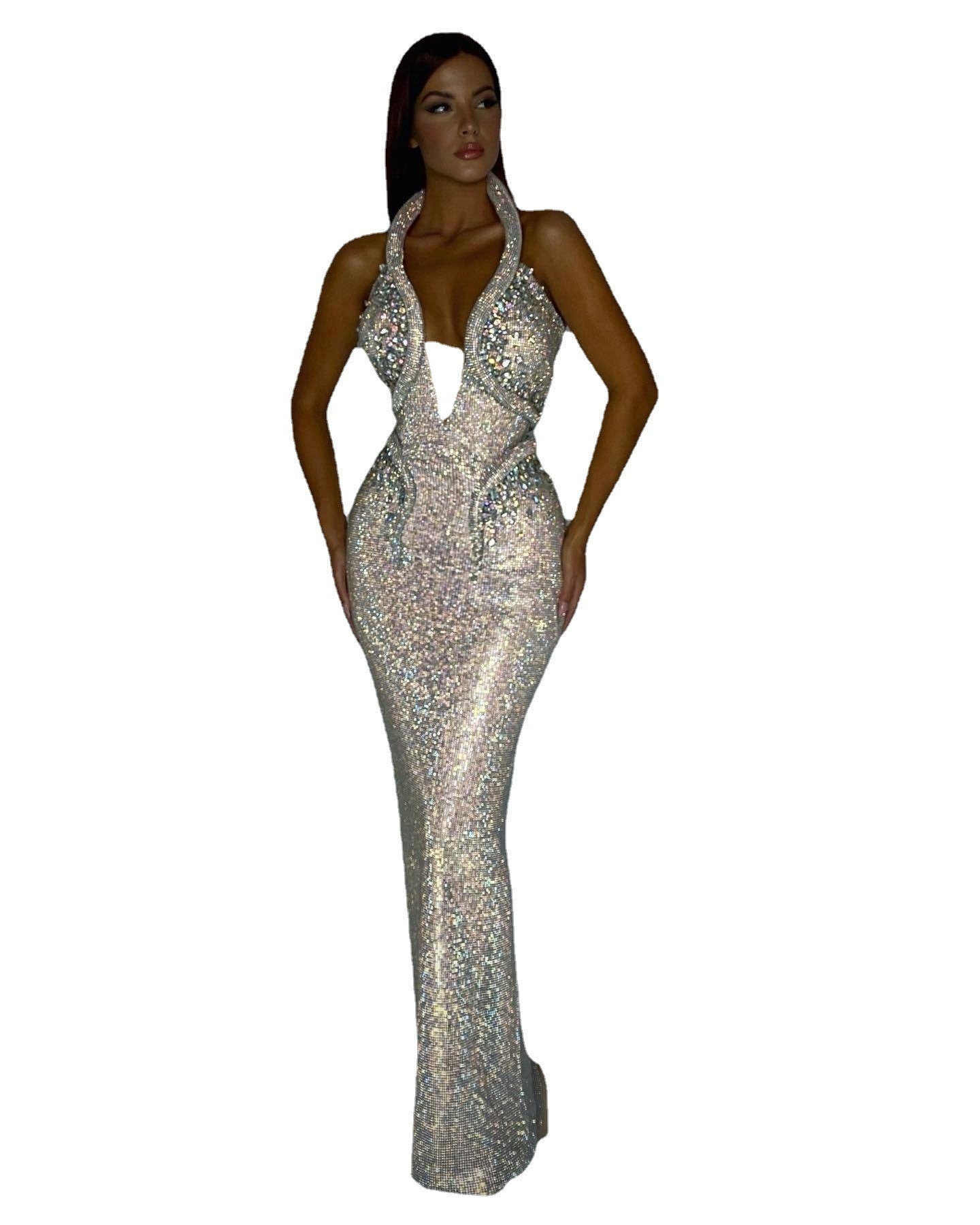 Monika Sexy Sequined Sheath Evening Dress