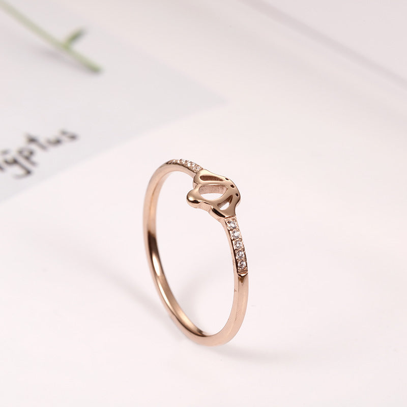Monika Openwork Diamond Crown Ring