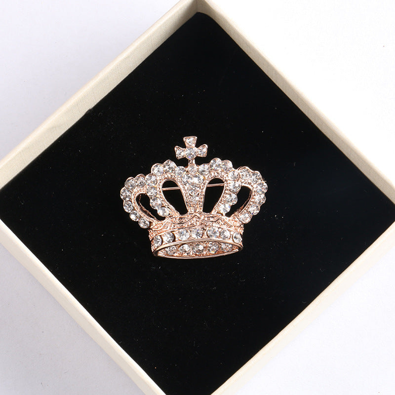 Monika Diamond Crown Brooch