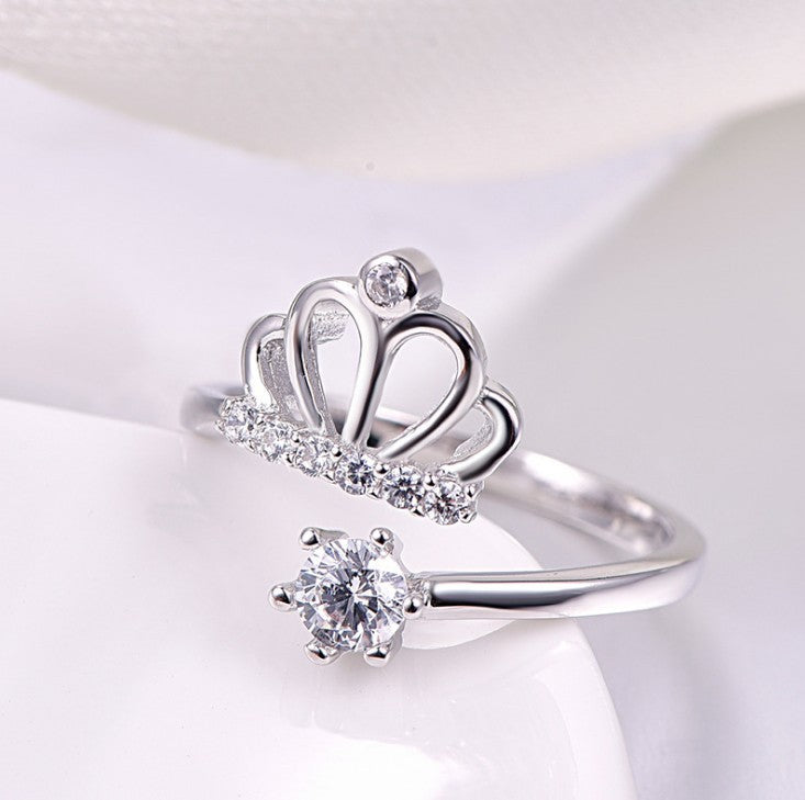Monika Platinum-Plated Crown Ring