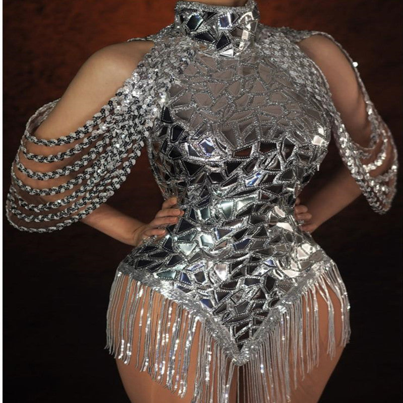 Monika Beauty Pageant Rhinestones Singer Stage Dress