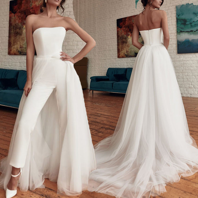Monika Sexy Tube Top Slim-Fit Jumpsuit