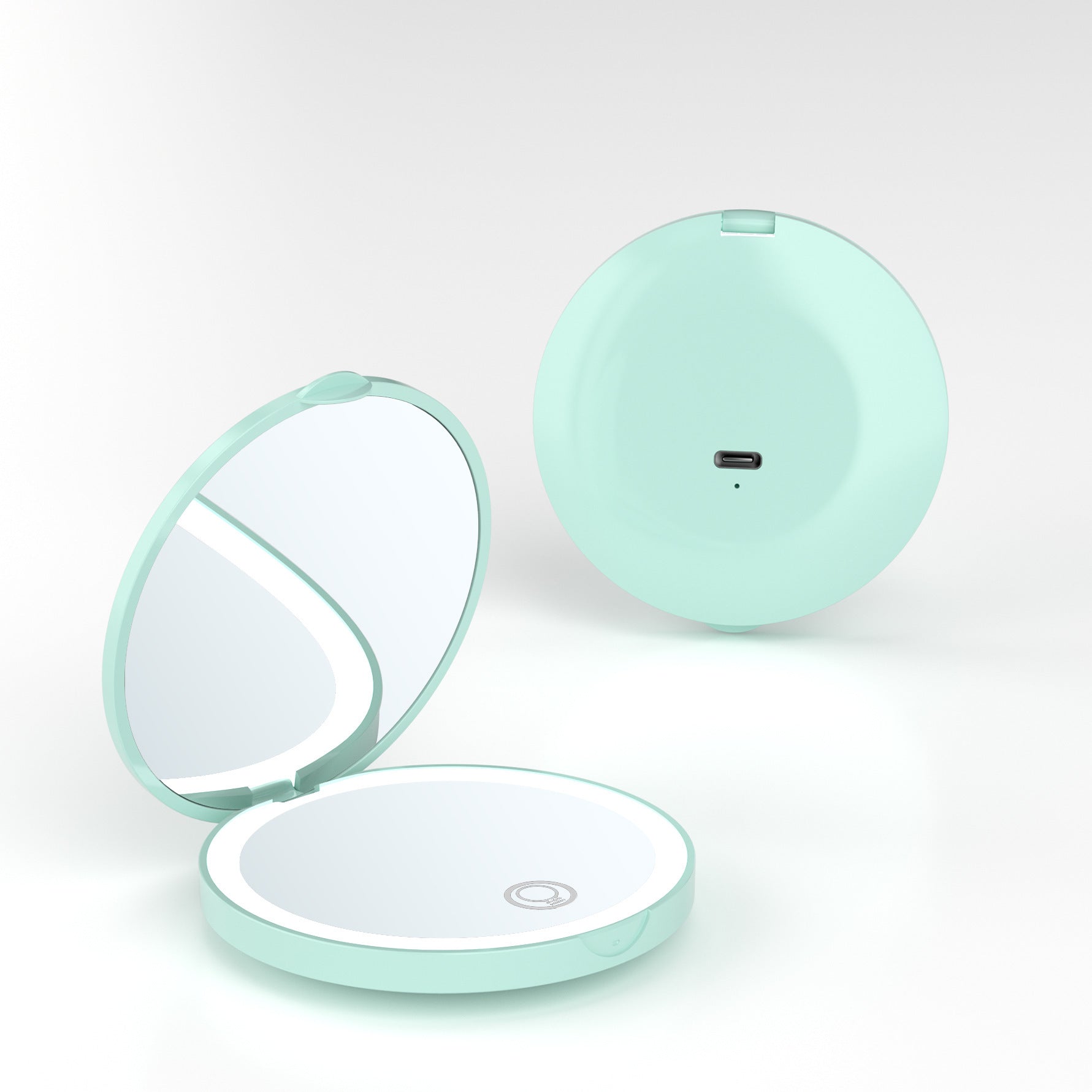 Monika Portable Folding LED Makeup Mirror – 2X Magnification