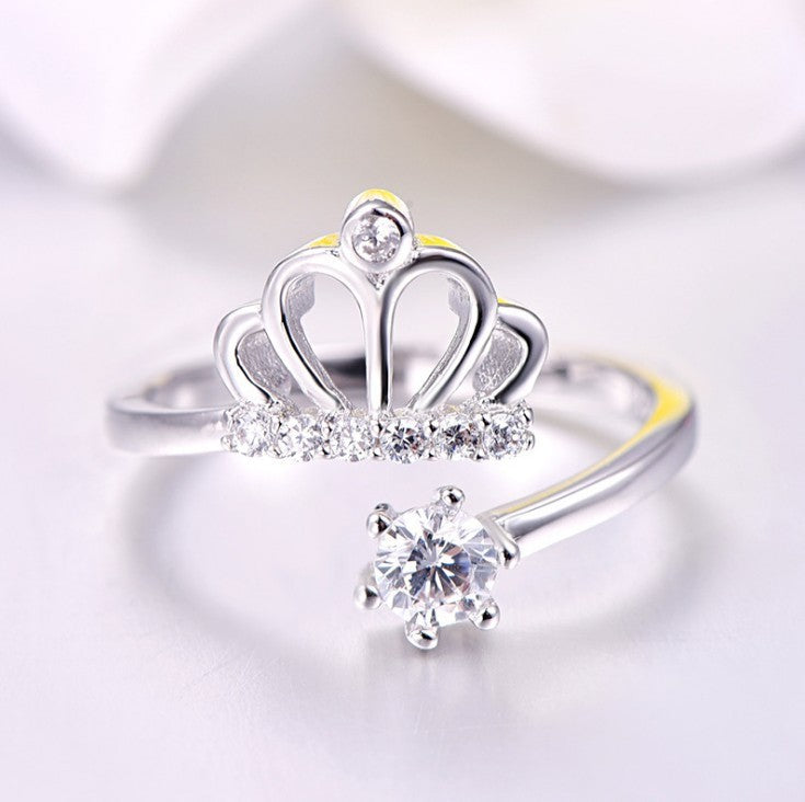 Monika Platinum-Plated Crown Ring