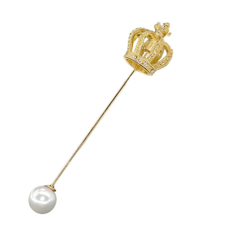 Monika Pearl Crown Brooch