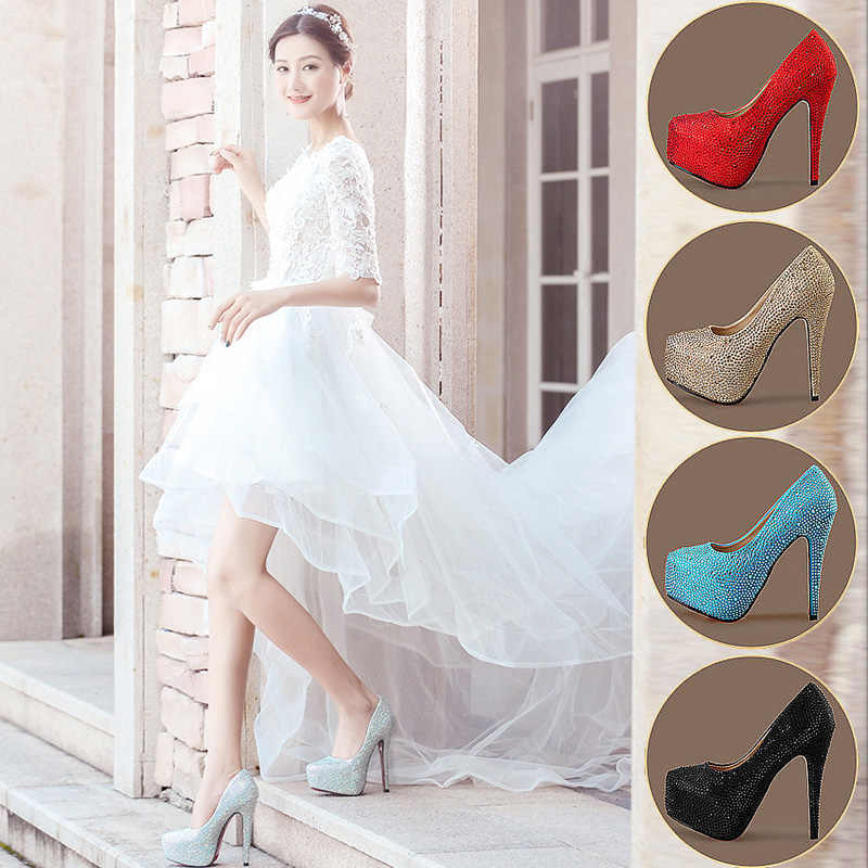 Monika Plus-Size 14cm Crystal High Heels