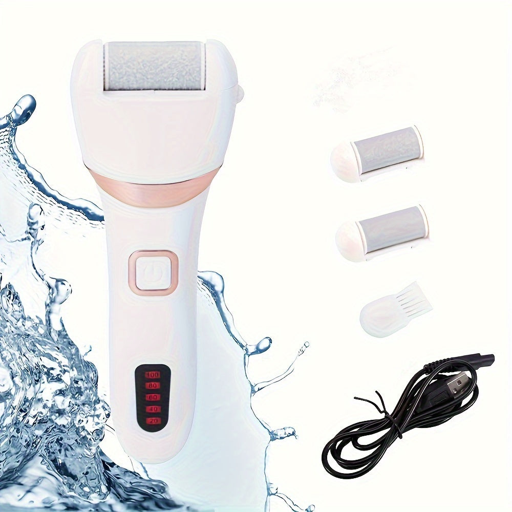 Monika Electric Foot Grinder & Callus Remover – 3 Roller Heads