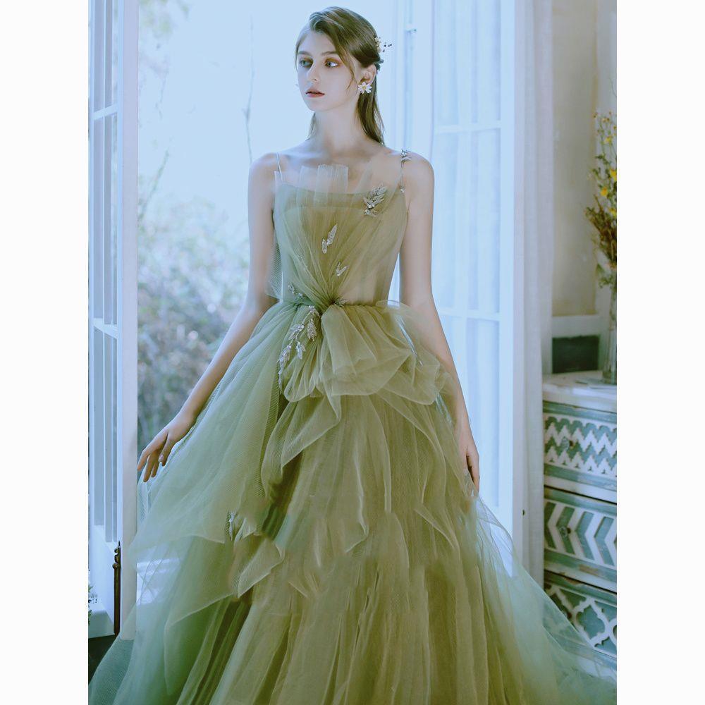 Monika Women’s Casual Green Forest Dress