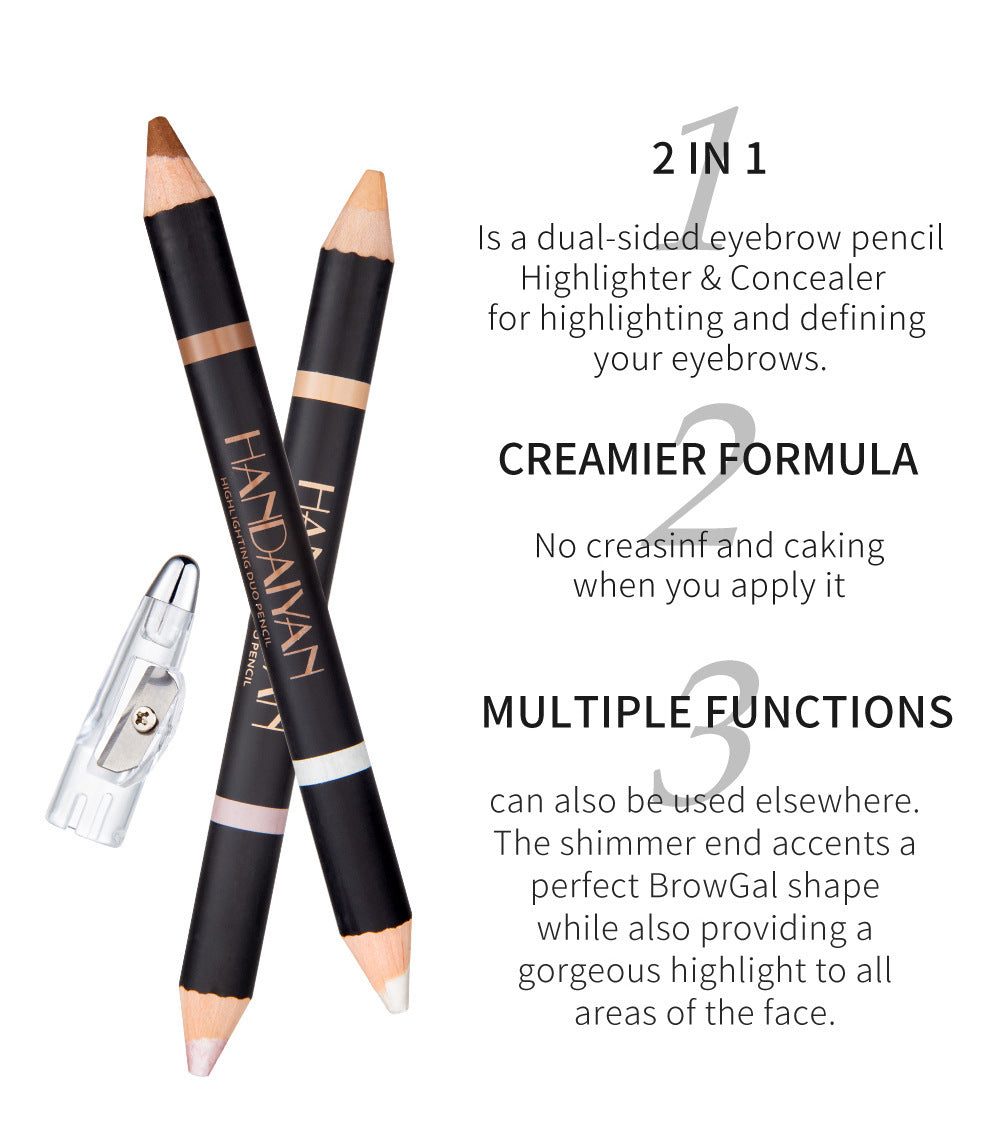 Monika 2-in-1 Waterproof Eyebrow Pencil & Highlighter