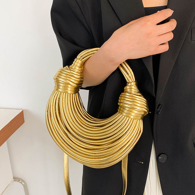 Monika Shiny Metal Noodles Underarm Bag