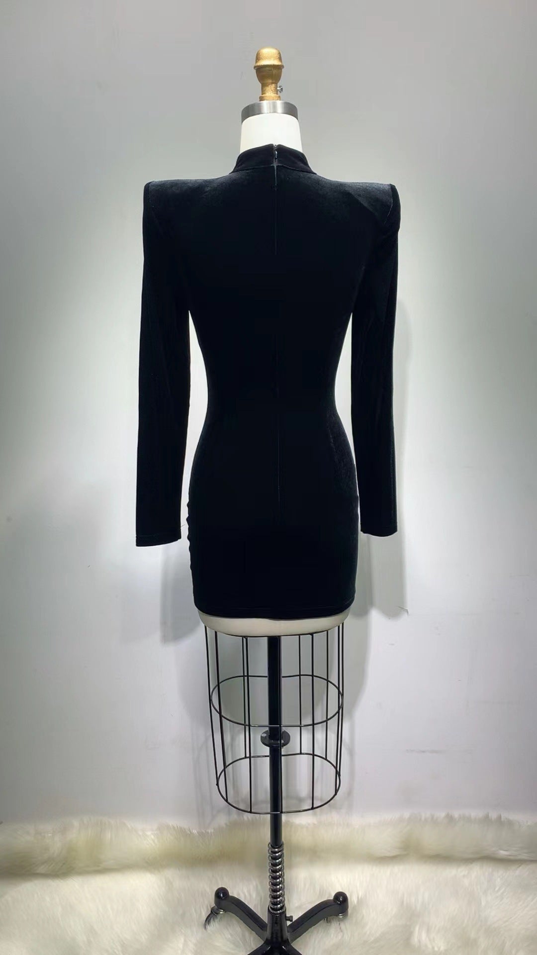 Monika Beauty Pageant Padded Shoulder Dress