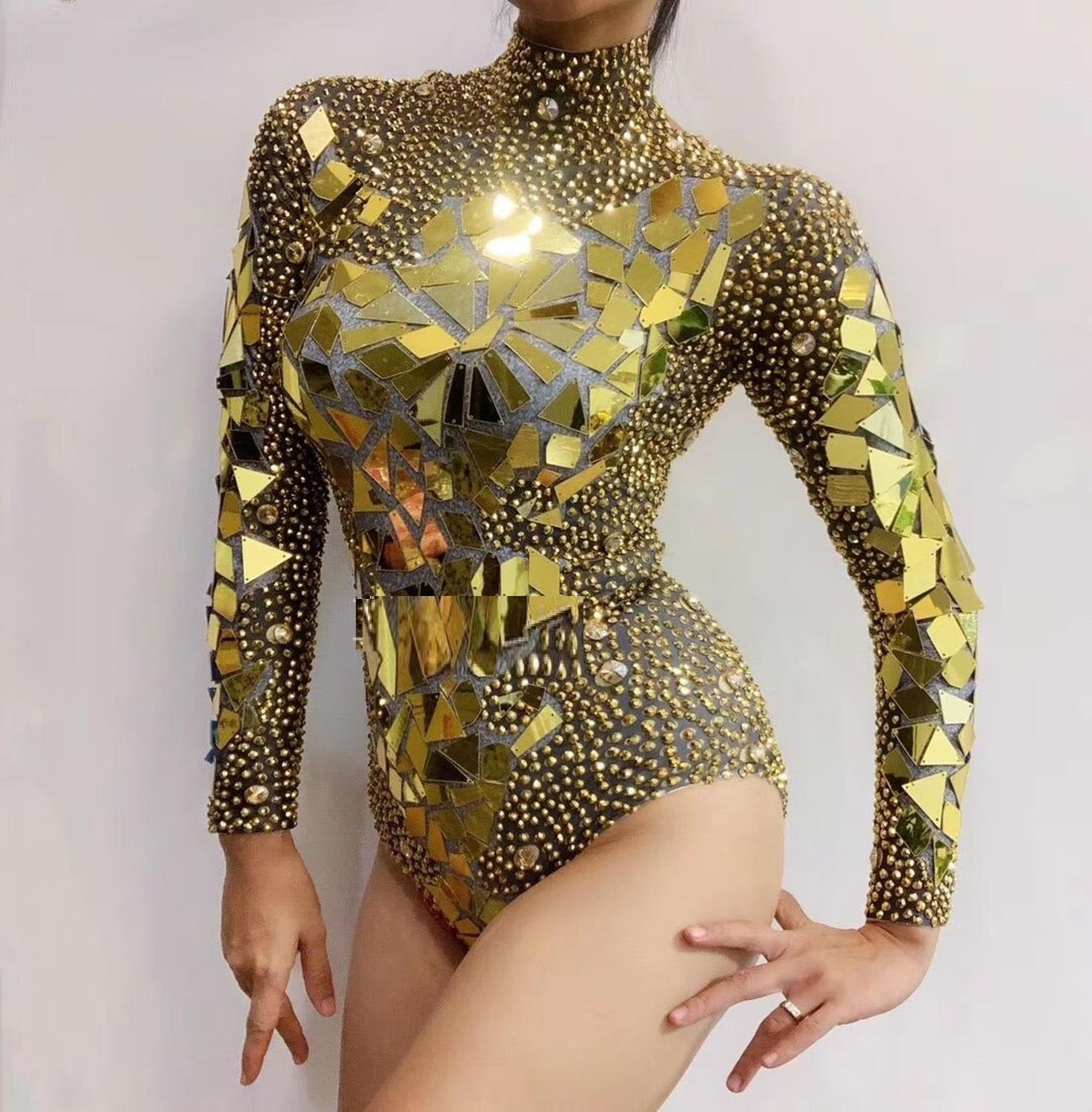 Monika Crystal Pageant Bodysuit