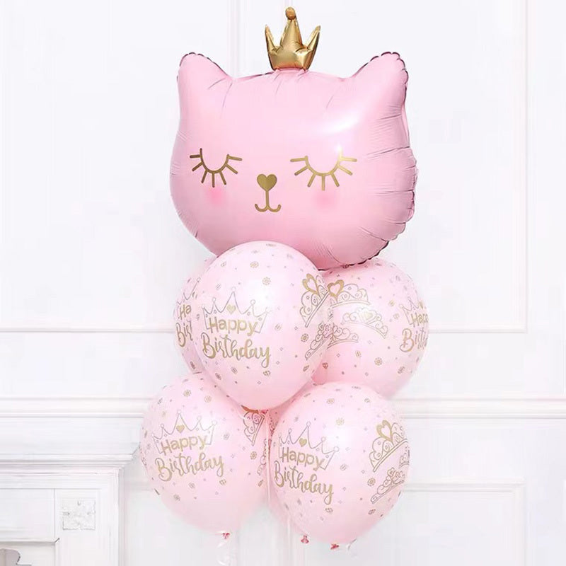 Monika Crown Cat Party Balloon